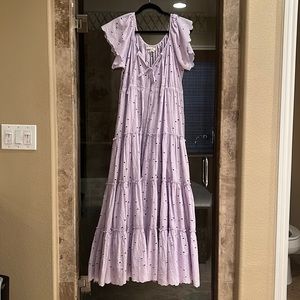 Innika Choo Alotta Gud Lilac Peasant Dress